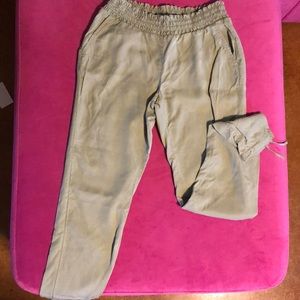 Carve high waisted silk style pants